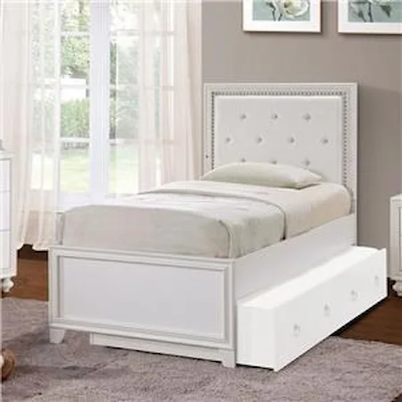 Twin Panel Bed with LED Lighting *Trundle Sold Separately